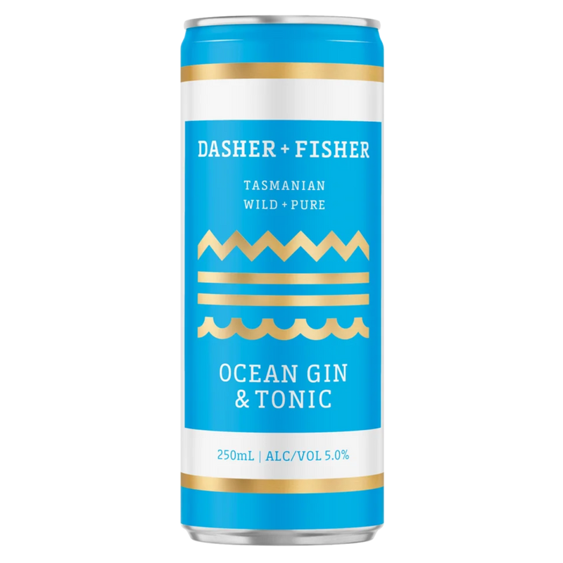 DASHER & FISHER OCEAN GIN & TONIC CAN 250ML