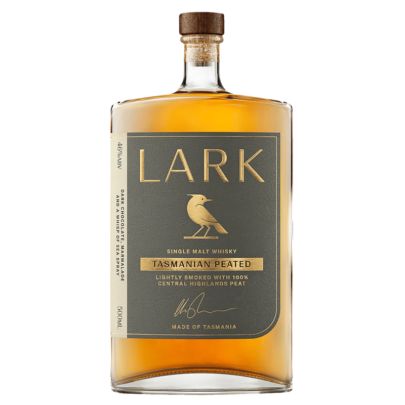 LARK TASMANIAN PEATED SINGLE MALT WHISKY 500ML