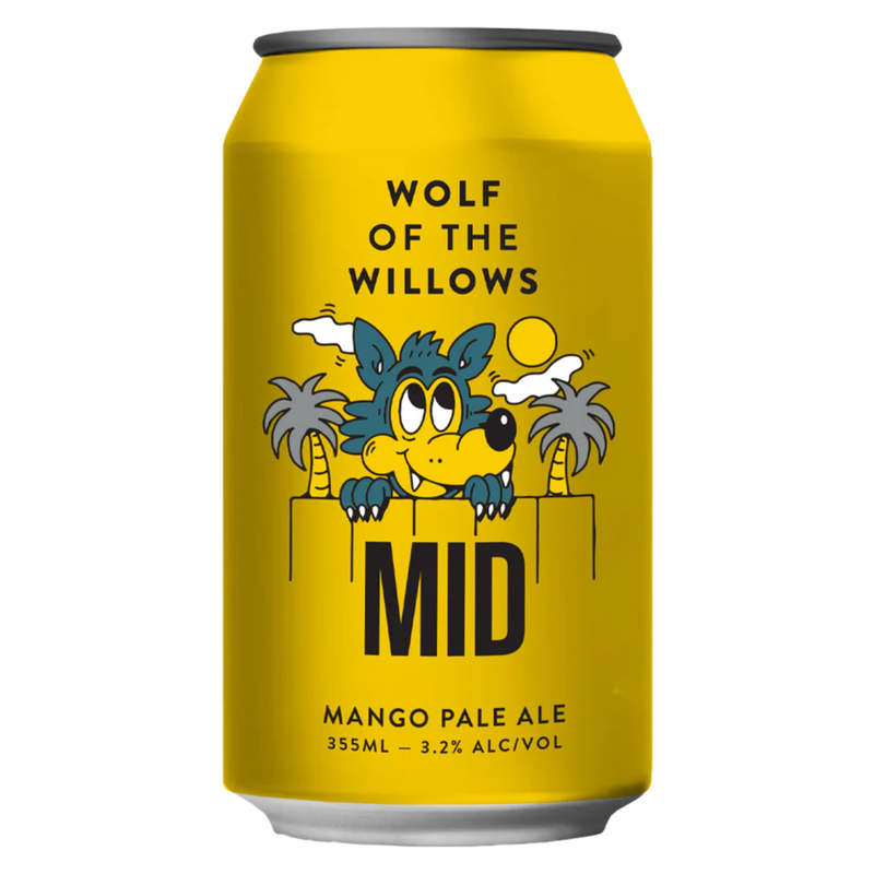 WOLF OF THE WILLOWS MID 3.2% MANGO PALE CAN 355ML