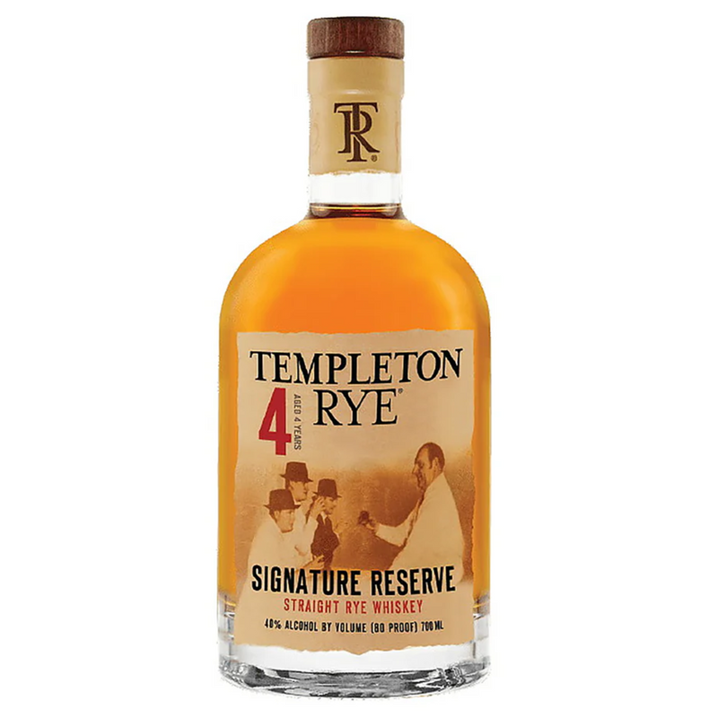 TEMPLETON 4 YEAR OLD STRAIGHT RYE WHISKEY 700ML