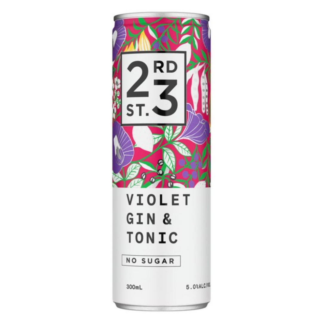 23RD ST VIOLET GIN & TONIC NO SUGAR CAN 300ML