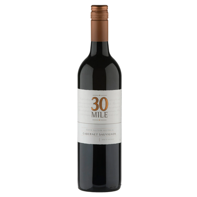 30 MILE CABERNET SAUVIGNON 750ML South Eastern Australia Cheap Red Wine. Quarisa Wines