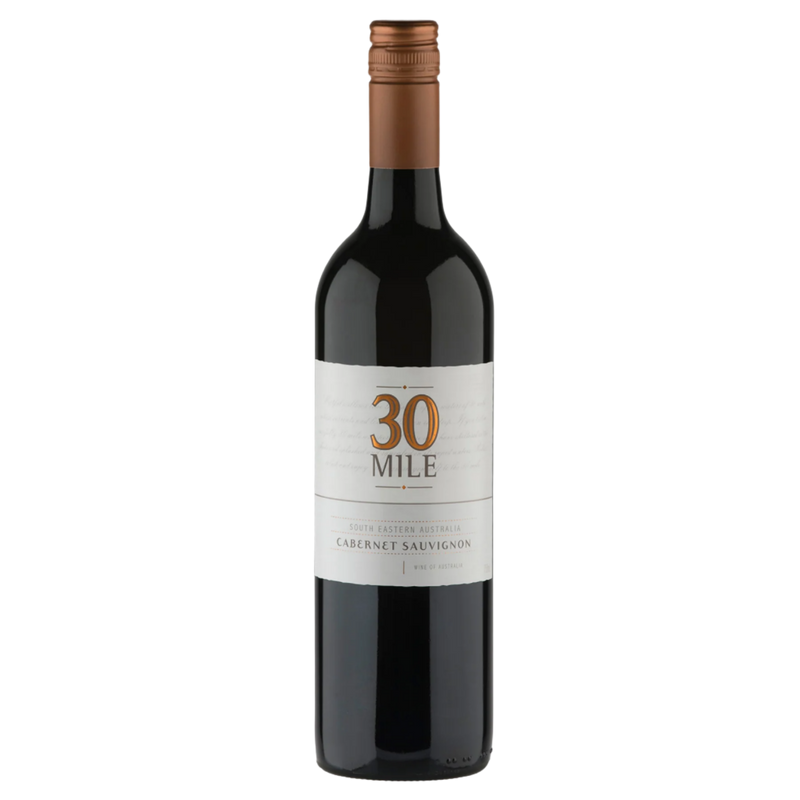 30 MILE CABERNET SAUVIGNON 750ML South Eastern Australia Cheap Red Wine. Quarisa Wines