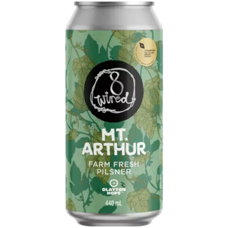 8 WIRED MT ARTHUR FARM FRESH PILSNER CAN 440ML