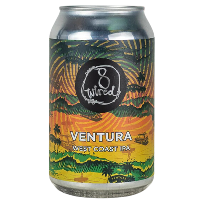 8 WIRED VENTURA WEST COAST IPA CAN 330ML WCIPA NEW ZEALAND CRAFT BEER