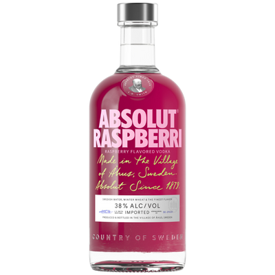 ABSOLUT RASPBERRI VODKA 700ML Flavoured Raspberry Vodka made in Sweden 38% Alc/vol