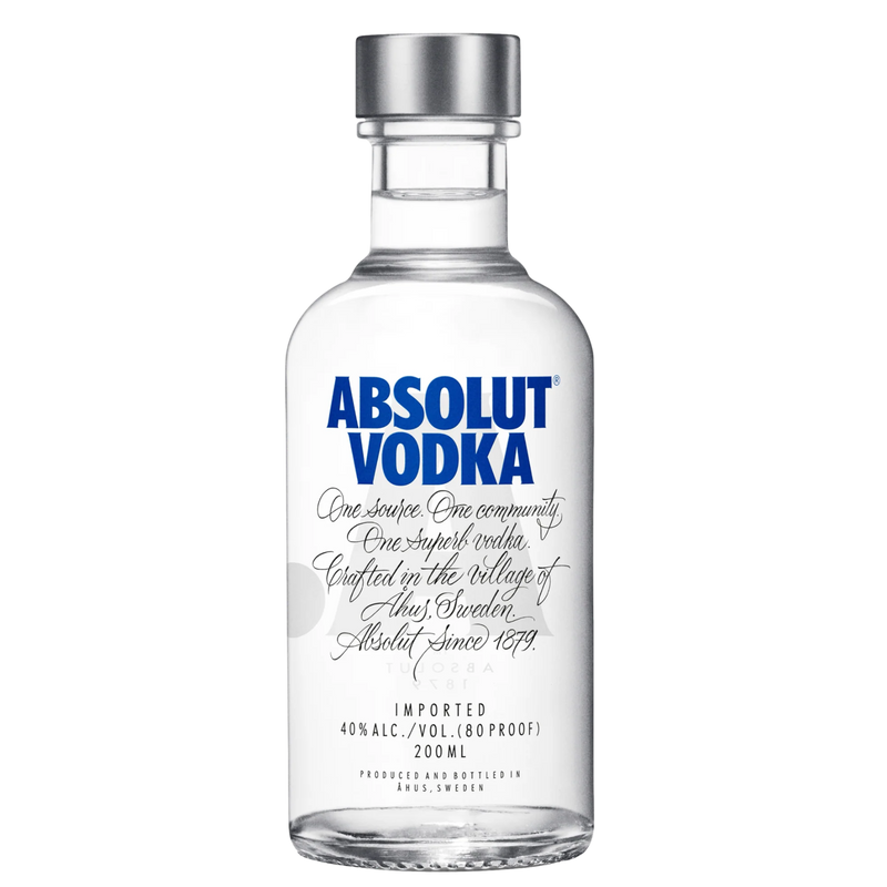 ABSOLUT VODKA 200ML Made in Sweden, Imported 40% Alc/vol