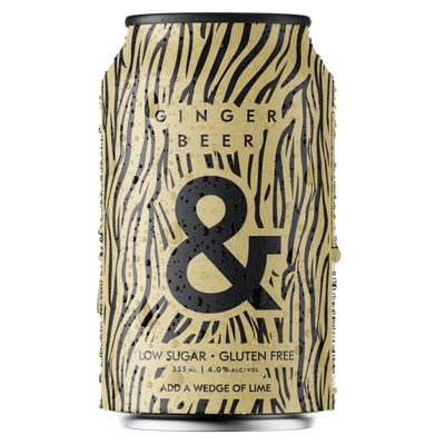 AMPERSAND GINGER BEER CAN 355ML Low sugar gluten free 