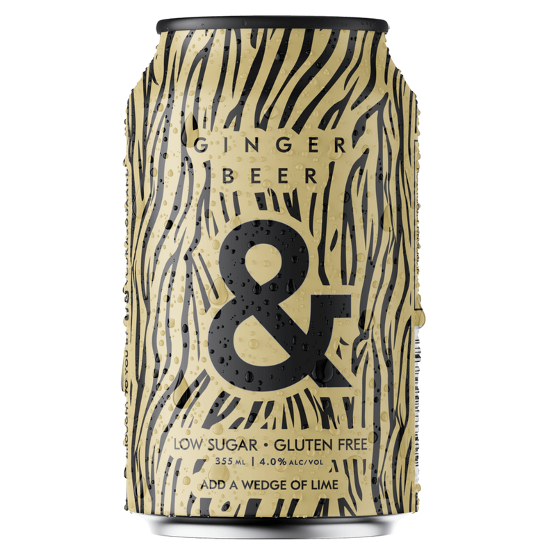 AMPERSAND GINGER BEER CAN 355ML Low sugar gluten free 