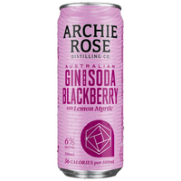 ARCHIE ROSE GIN & SODA BLACKBERRY CAN 330ML