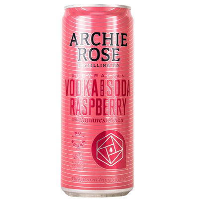 ARCHIE ROSE VODKA & SODA RASPBERRY CAN 330ML