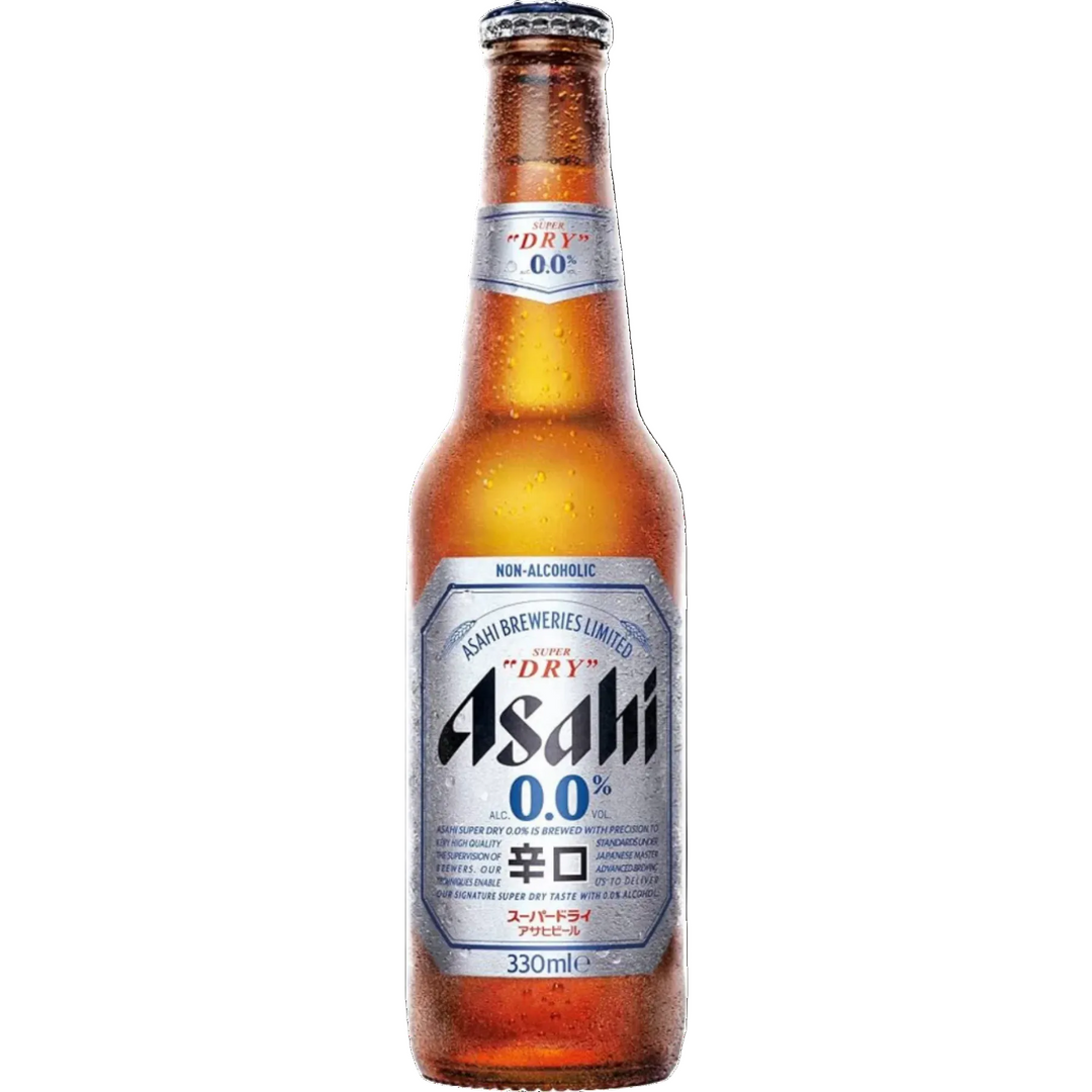 ASAHI SUPER DRY 0.0% NON-ALCOHOLIC BOTTLE 330ML 6 PACK
