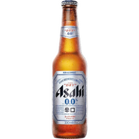 ASAHI SUPER DRY 0.0% NON-ALCOHOLIC BOTTLE 330ML 6 PACK