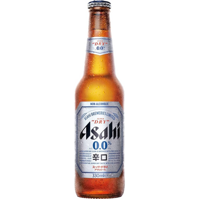 ASAHI SUPER DRY 0.0% NON-ALCOHOLIC BOTTLE 330ML