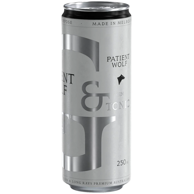 PATIENT WOLF GIN & TONIC CAN 250ML