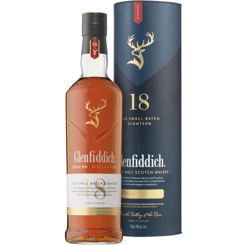 GLENFIDDICH 18YO SINGLE MALT SCOTCH WHISKY 700ML