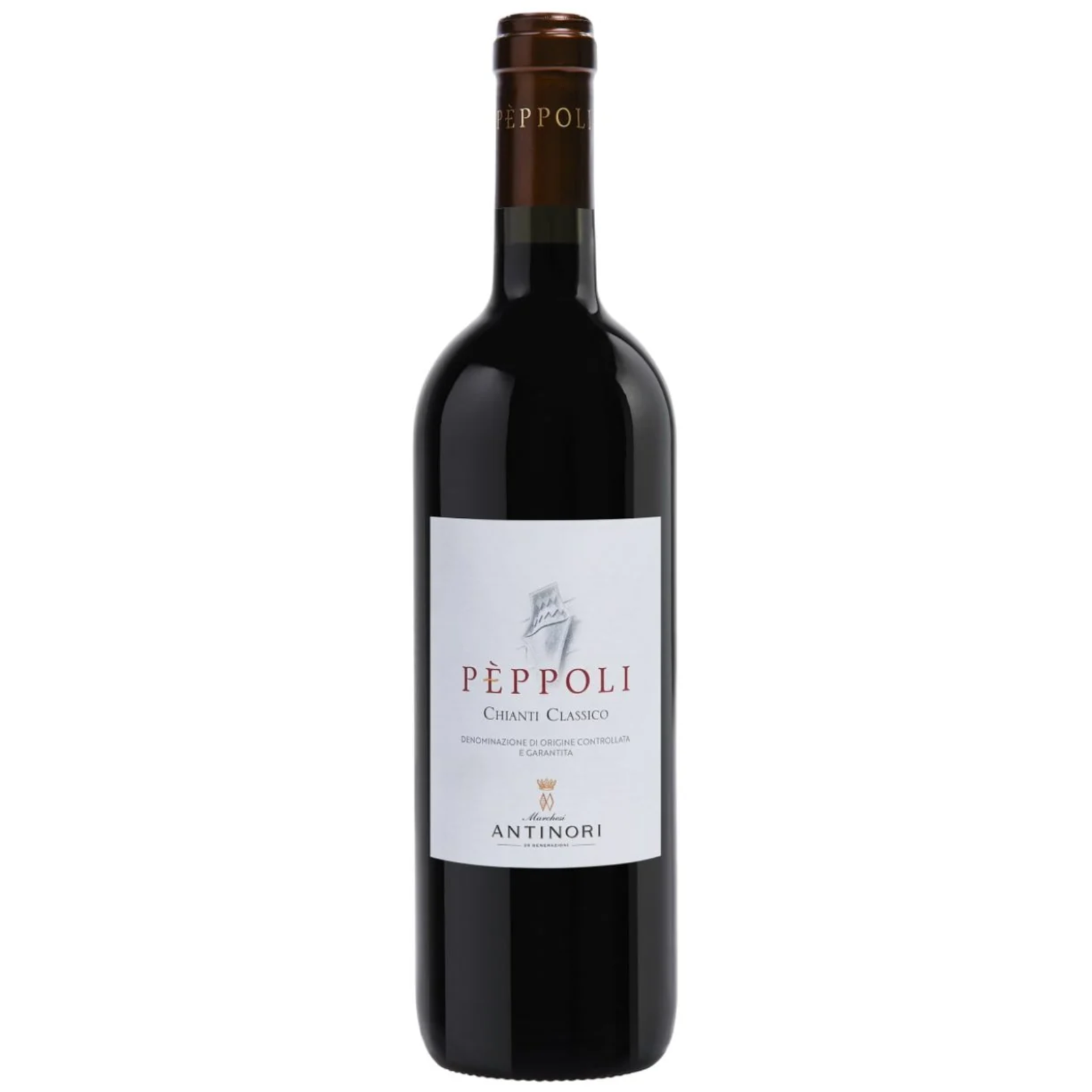 A bottle of Peppoli Chianti Classico red wine 2024 by Antinori