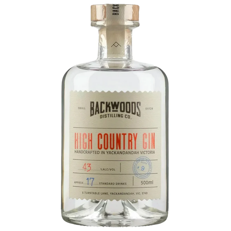 BACKWOODS DISTILLING CO HIGH COUNTRY GIN 500ML