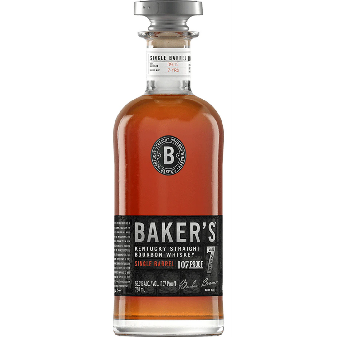 BAKER'S KENTUCKY STRAIGHT BOURBON WHISKY 750ML SINGLE BARREL 107 PRROF 51.3% ALC/VOL