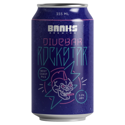 BANKS BREWING DIVEBAR ROCKSTAR WEST COAST PILS CAN 355ML