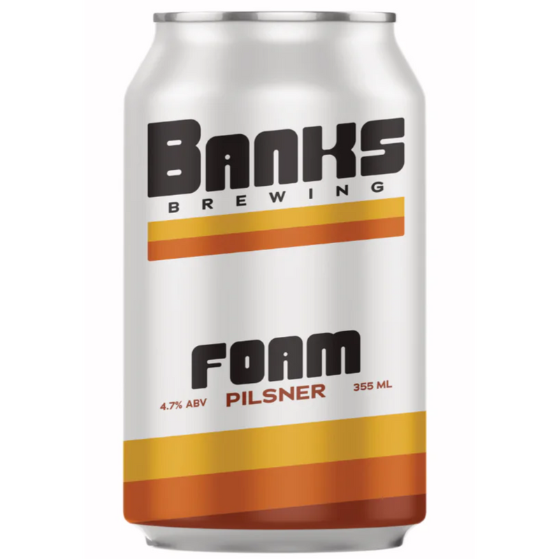 BANKS BREWING FOAM PILSNER CAN 355ML