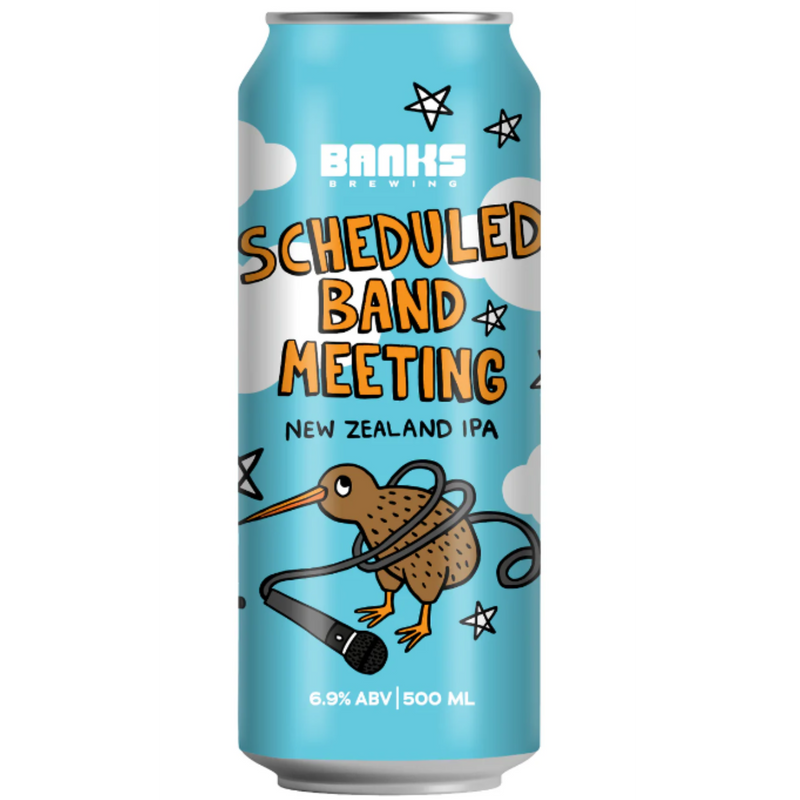 BANKS BREWING SCHEDULED BAND MEETING NZIPA CAN 500ML