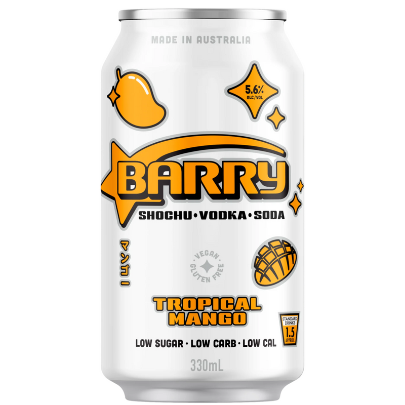 BARRY TROPICAL MANGO SHOCHU VODKA SODA 330ML CAN