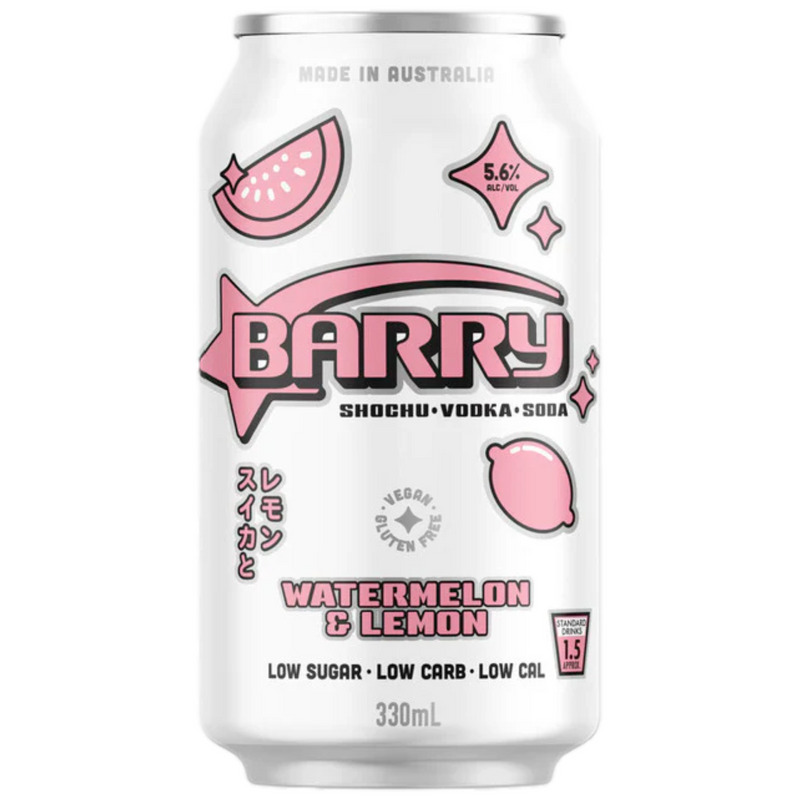 BARRY WATERMELON & LEMON SHOCHU VODKA SODA CAN 330ML