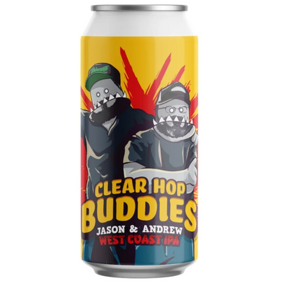 BEHEMOTH CLEAR HOP BUDDIES JASON & ANDREW WEST COAST IPA CAN 440ML