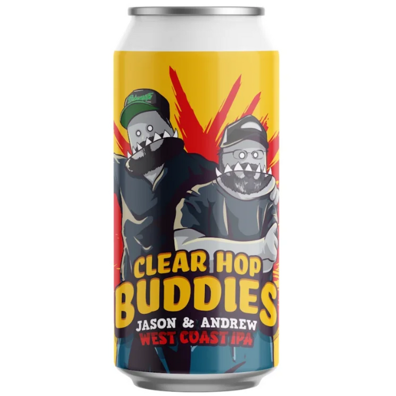 BEHEMOTH CLEAR HOP BUDDIES JASON & ANDREW WEST COAST IPA CAN 440ML