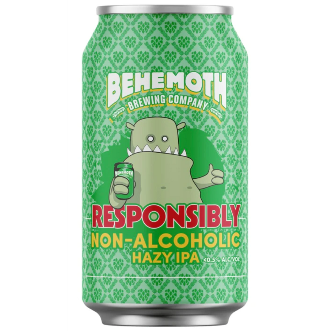 BEHEMOTH RESPONSIBLY NON-ALCOHOLIC HAZY IPA CAN 330ML