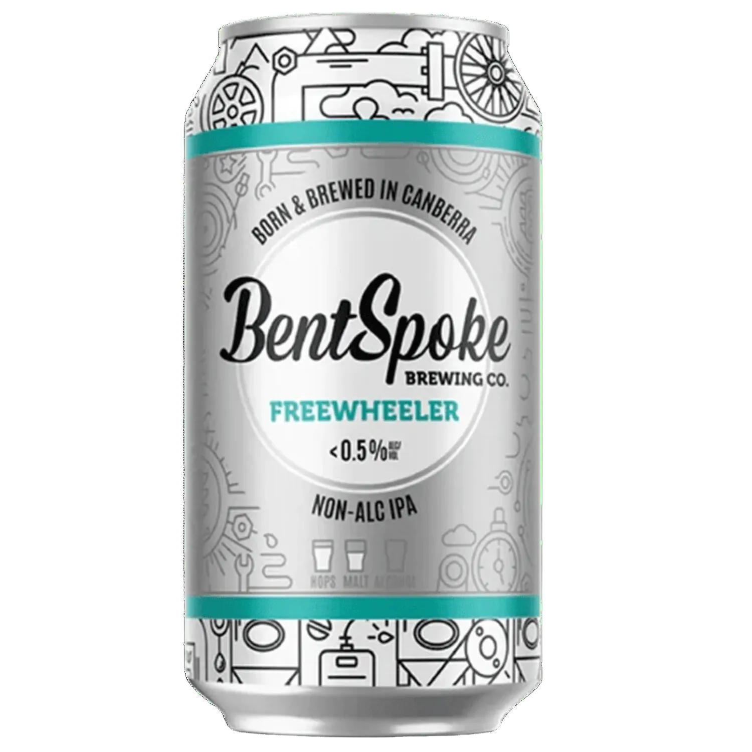 BENTSPOKE FREEWHEELER NON-ALCOHOLIC IPA CAN 375ML