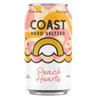 BLACKMAN'S COAST HARD SELTZER PEACH HEARTS CAN 330ML