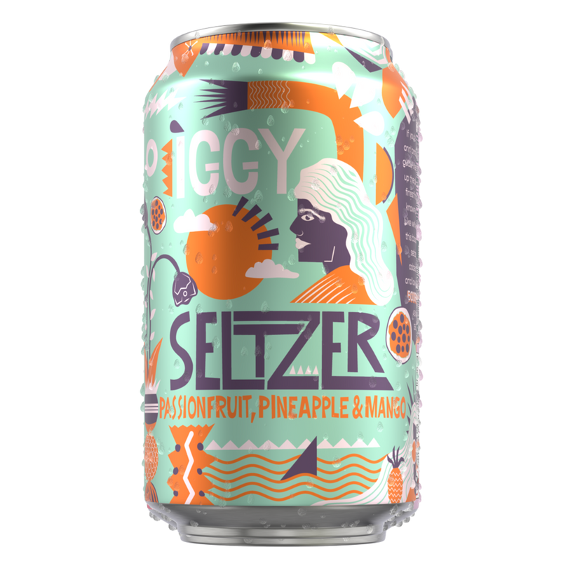 BODRIGGY IGGY PASSIONFRUIT PINEAPPLE MANGO SELTZER 355ML