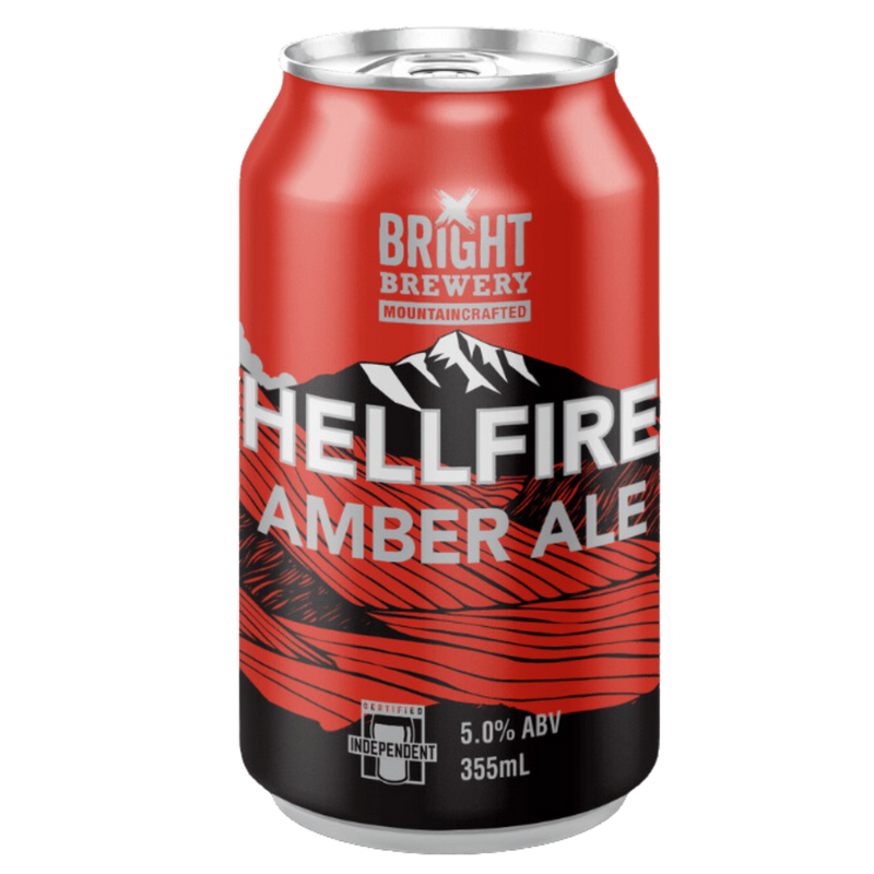 BRIGHT BREWERY HELLFIRE AMBER ALE CAN 355ML