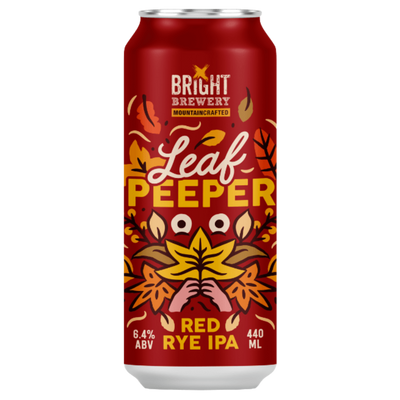 BRIGHT BREWERY LEAF PEEPER RED RYE IPA CAN 440ML