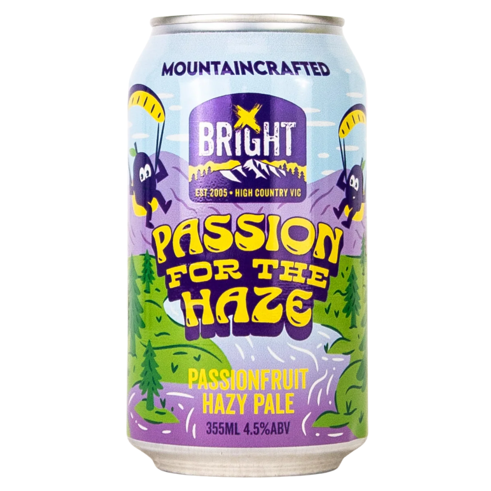 BRIGHT PASSION FOR THE HAZE PASSIONFRUIT HAZY PALE CAN 355ML