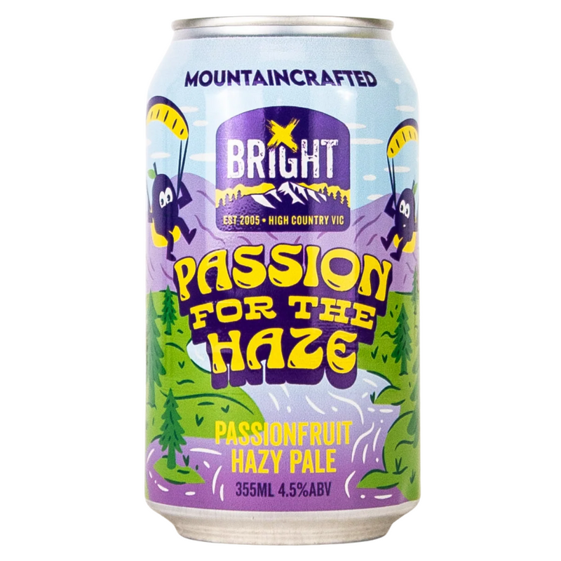 BRIGHT PASSION FOR THE HAZE PASSIONFRUIT HAZY PALE CAN 355ML