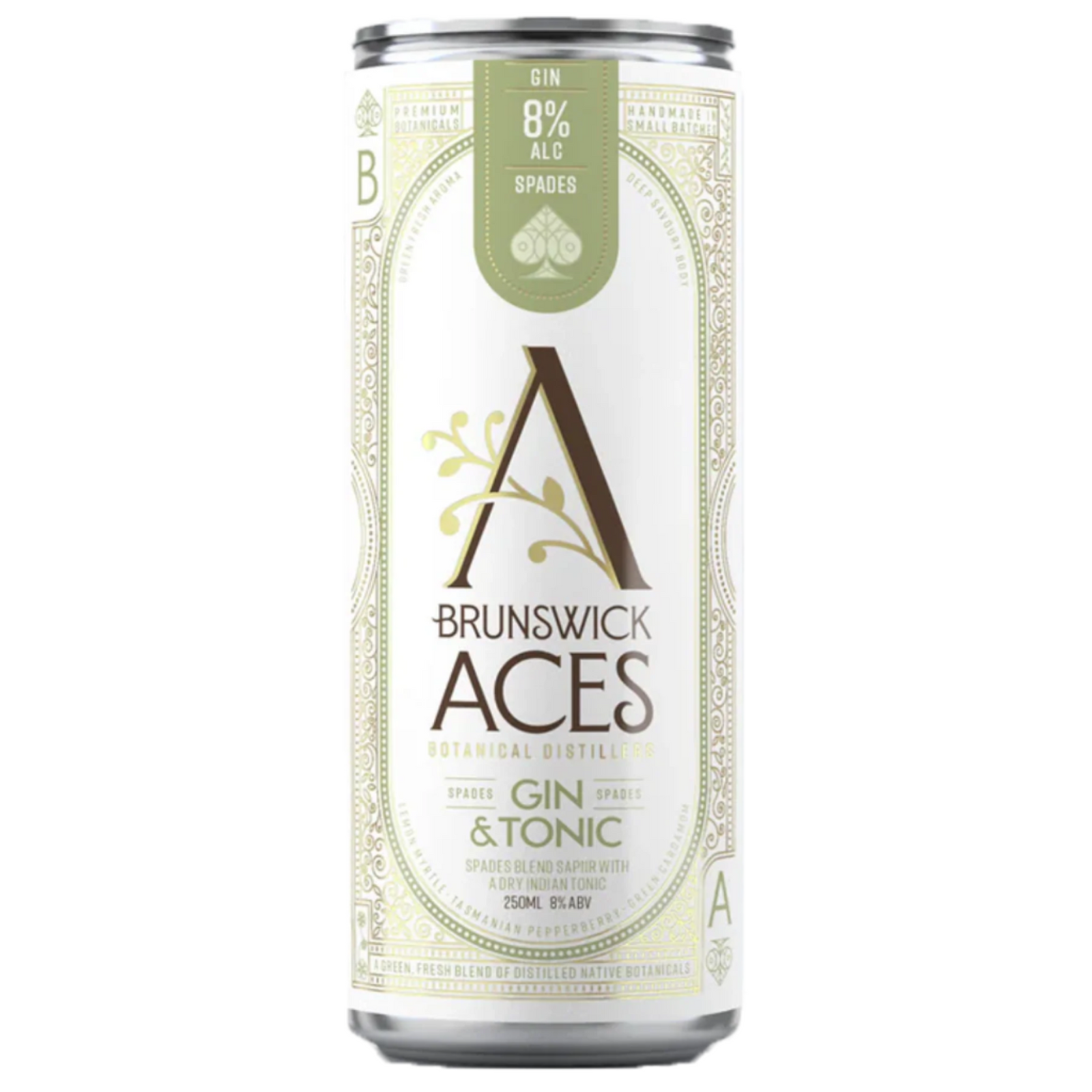 BRUNSWICK ACES  SPADES GIN & TONIC CAN 250ML