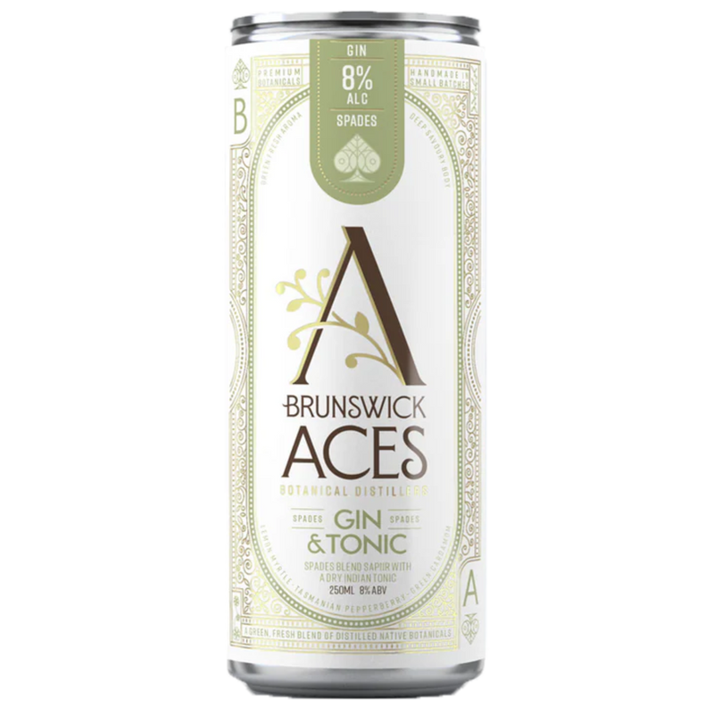 BRUNSWICK ACES  SPADES GIN & TONIC CAN 250ML