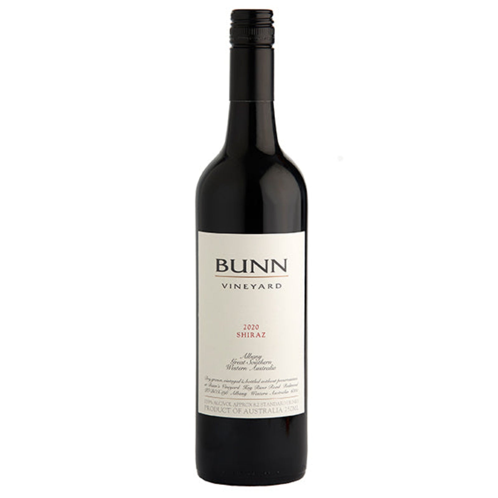 BUNN SHIRAZ 2018 750ML