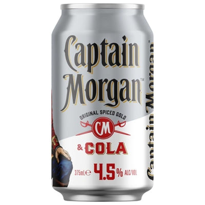 CAPTAIN MORGAN ORIGINAL SPICED GOLD & COLA CANS 375ML