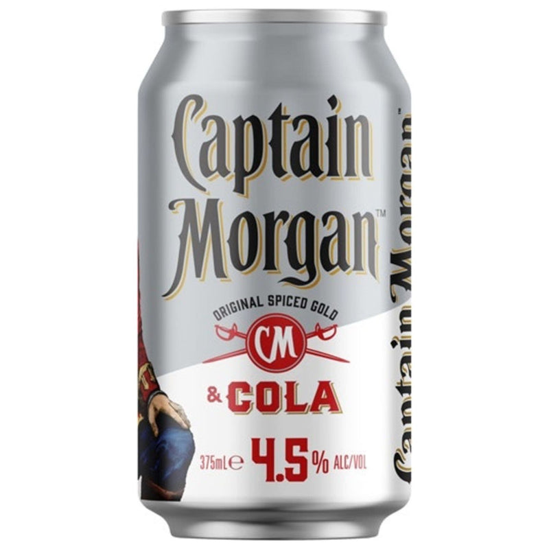 CAPTAIN MORGAN ORIGINAL SPICED GOLD & COLA CANS 375ML