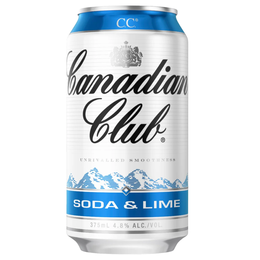 Canadian Club Whisky Soda & Lime Can 375ml