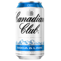 Canadian Club Whisky Soda & Lime Can 375ml