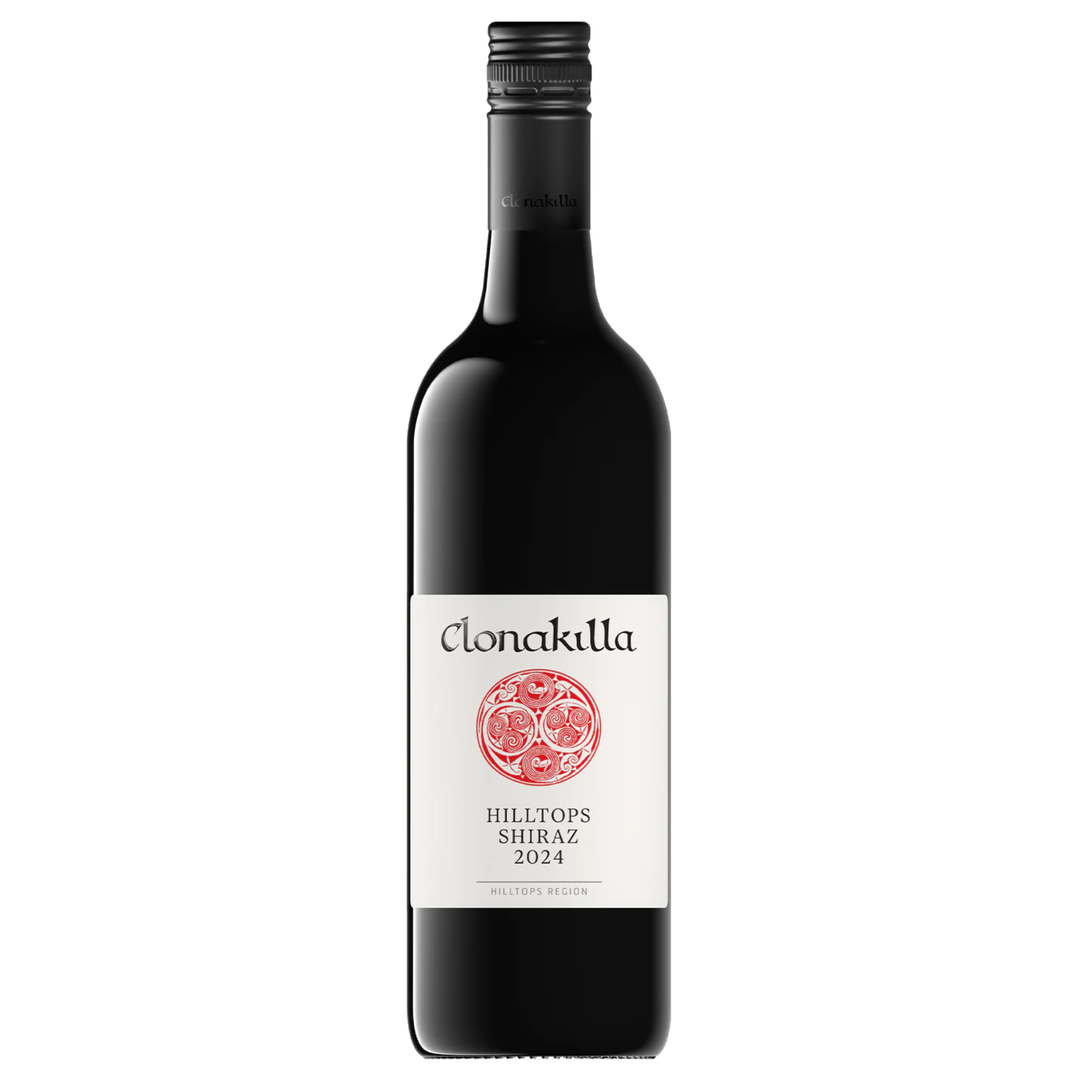 Clonakilla Hilltops Shiraz 2024 wine bottle on a white background
