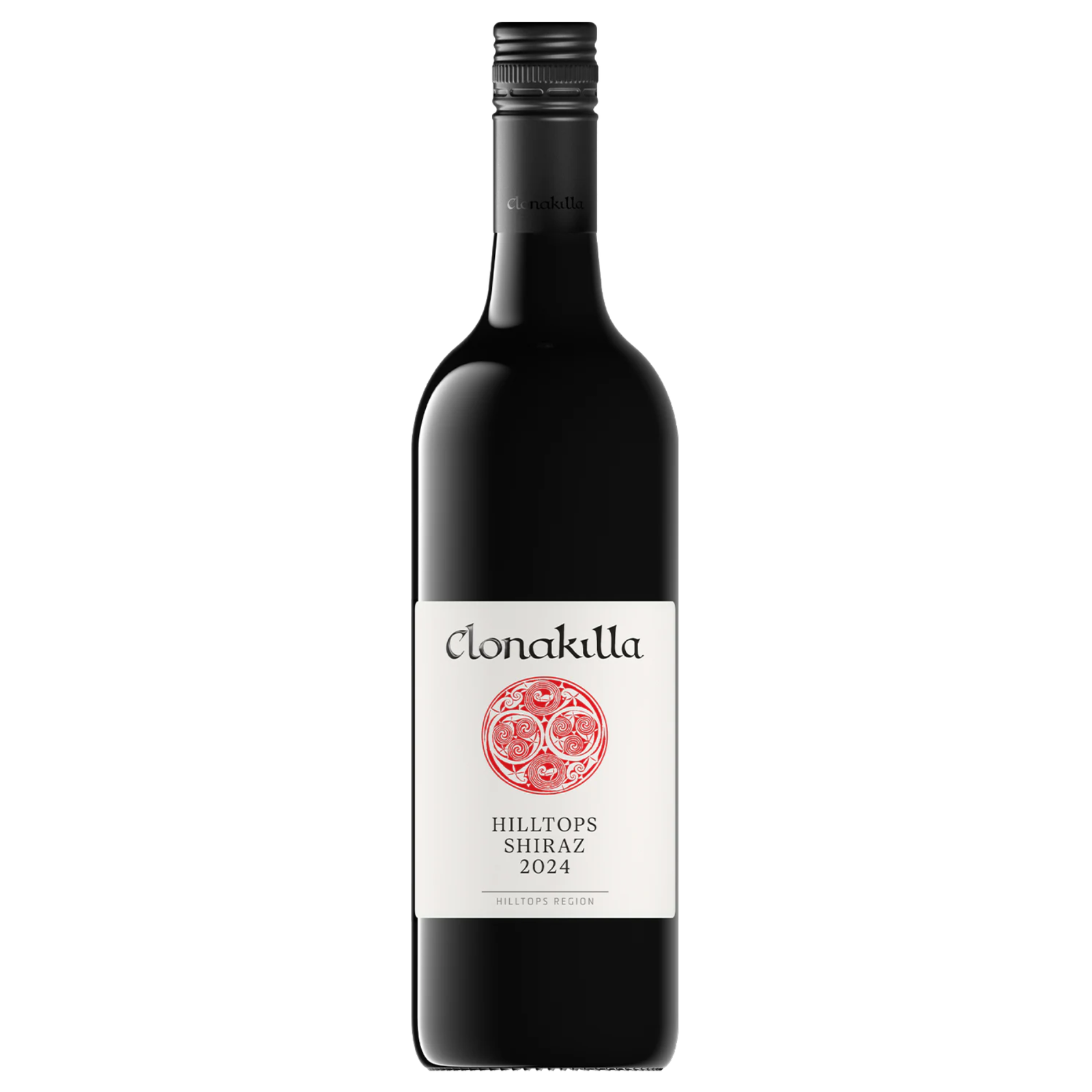 Clonakilla Hilltops Shiraz 2024 wine bottle on a white background