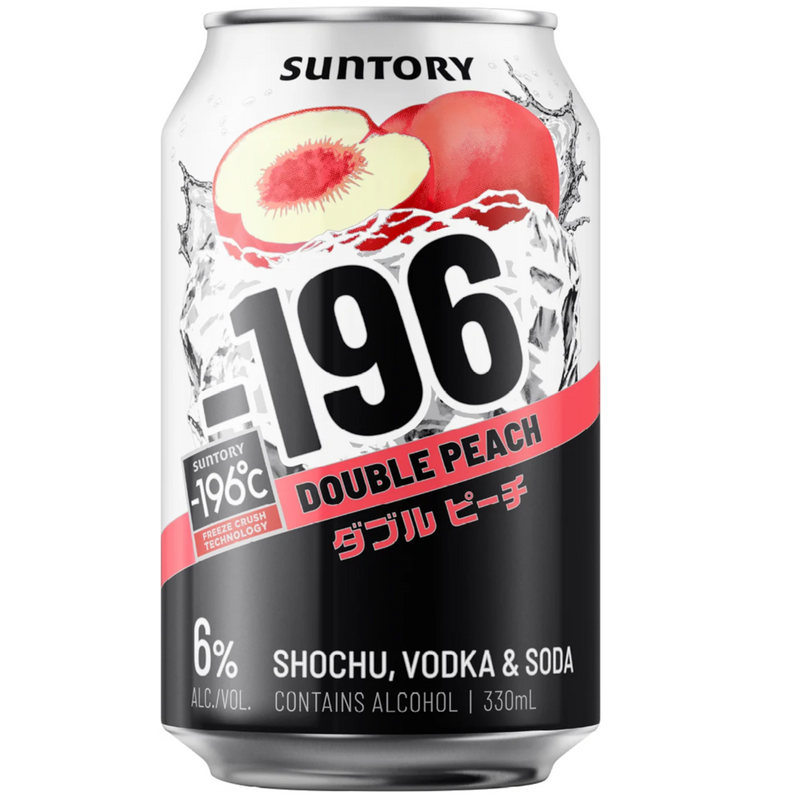 SUNTORY -196 DOUBLE PEACH CAN 10 PACK 330ML