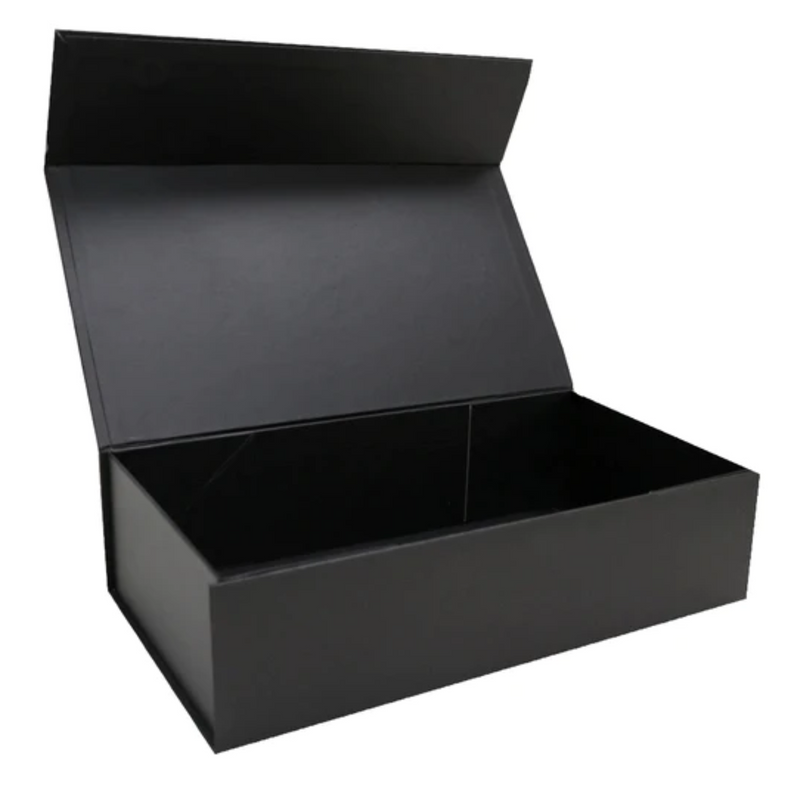 GIFT BOX BLACK DOUBLE MAGINETIC CLOSING LID