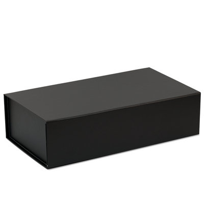 GIFT BOX BLACK DOUBLE MAGINETIC CLOSING LID